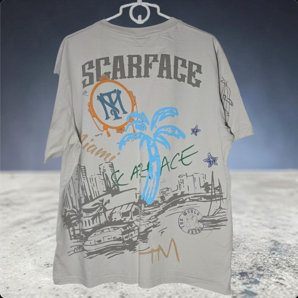 Universal City Studios Scarface Tony Montana Graphic Tee - Gray - Men's L